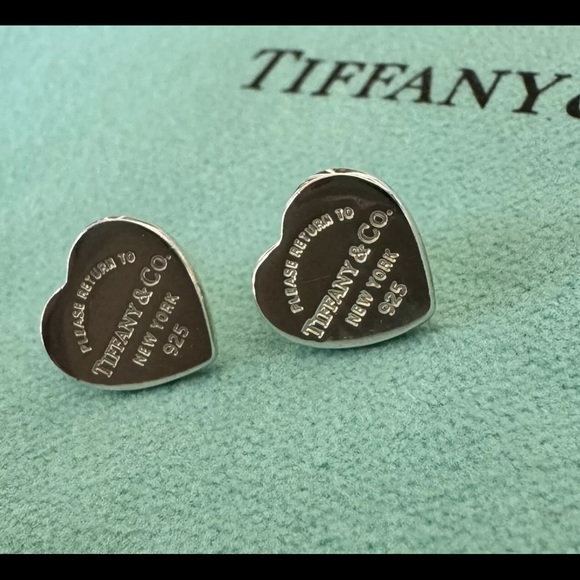 Tiffany & Co. Jewelry - Authentic Tiffany&Co. Return to Tiffany Heart Tag Earrings Sterling Silver 925
